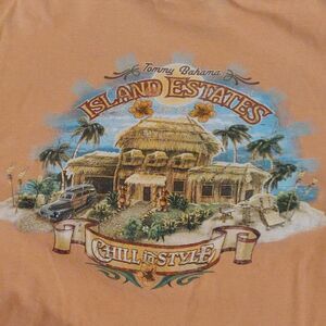 Tommy Bahama Relax Island Estates Chill in Style T-Shirt Orange Men's Sz XL